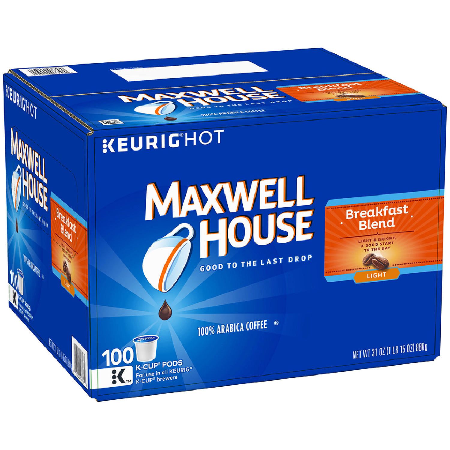 (image for) Maxwell House Breakfast Blend Coffee (100 K-Cups)